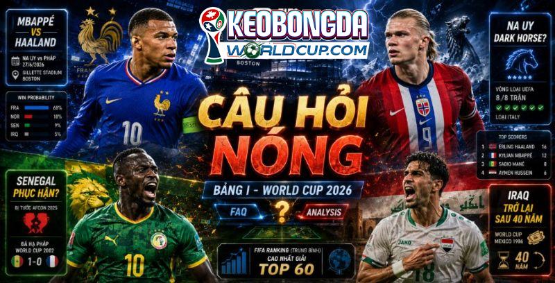 Giải đáp những thắc mắc lớn về bảng I World Cup 2026