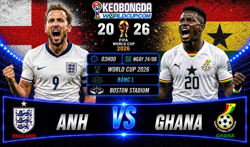 Soi kèo Anh vs Ghana, 03h00 ngày 24/06, World Cup